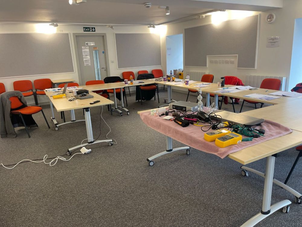 Inside the Plymouth PAT testing training room